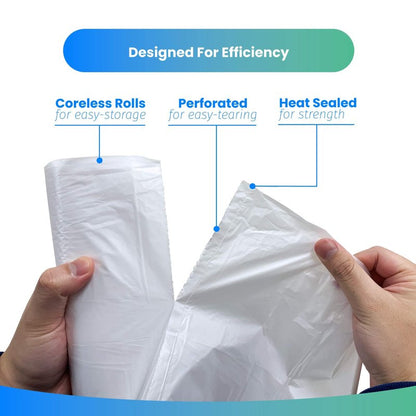 Reli. 1-2 Gallon Trash Bags | 2000 Bags | Clear | Bathroom | Strong | Garbage