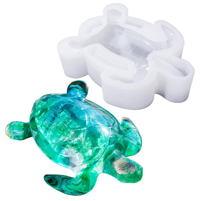 LET'S RESIN Turtle Shape Resin Molds, 3D Animal Silicone Molds for Epoxy Resin, Large Sea Turtle Marine Art Silicone Resin Molds for Craft, Ocean Theme Night Lights, Home Decor