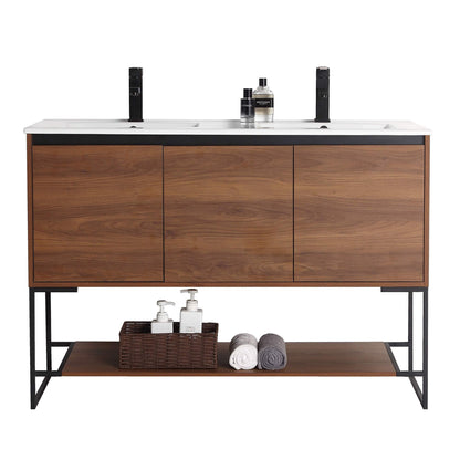Fine Fixtures 48 Inch Bathroom Vanity with Sink - Modern Knob Free Design, Elegant Space-Saving Solution for Your Bathroom - Durable, Bathroom Vanities for a Contemporary Look - Urbania Collection