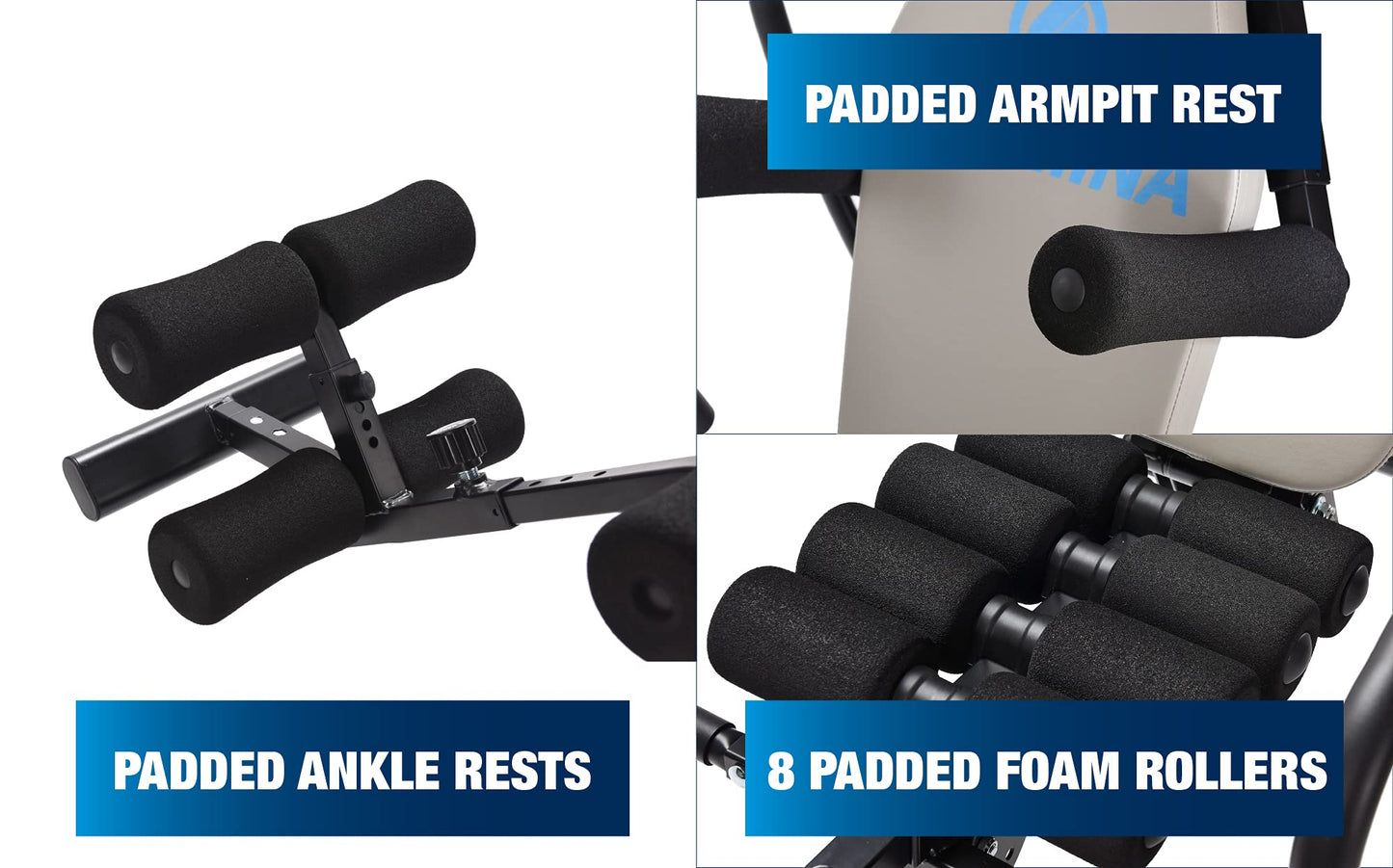 Stamina EasyDecompress Pro - Back Stretcher Gentle Inversion Table For Spine Decompression and Pain Relief - Inversion Tables For Back Pain Strength Training Inversion Equipment
