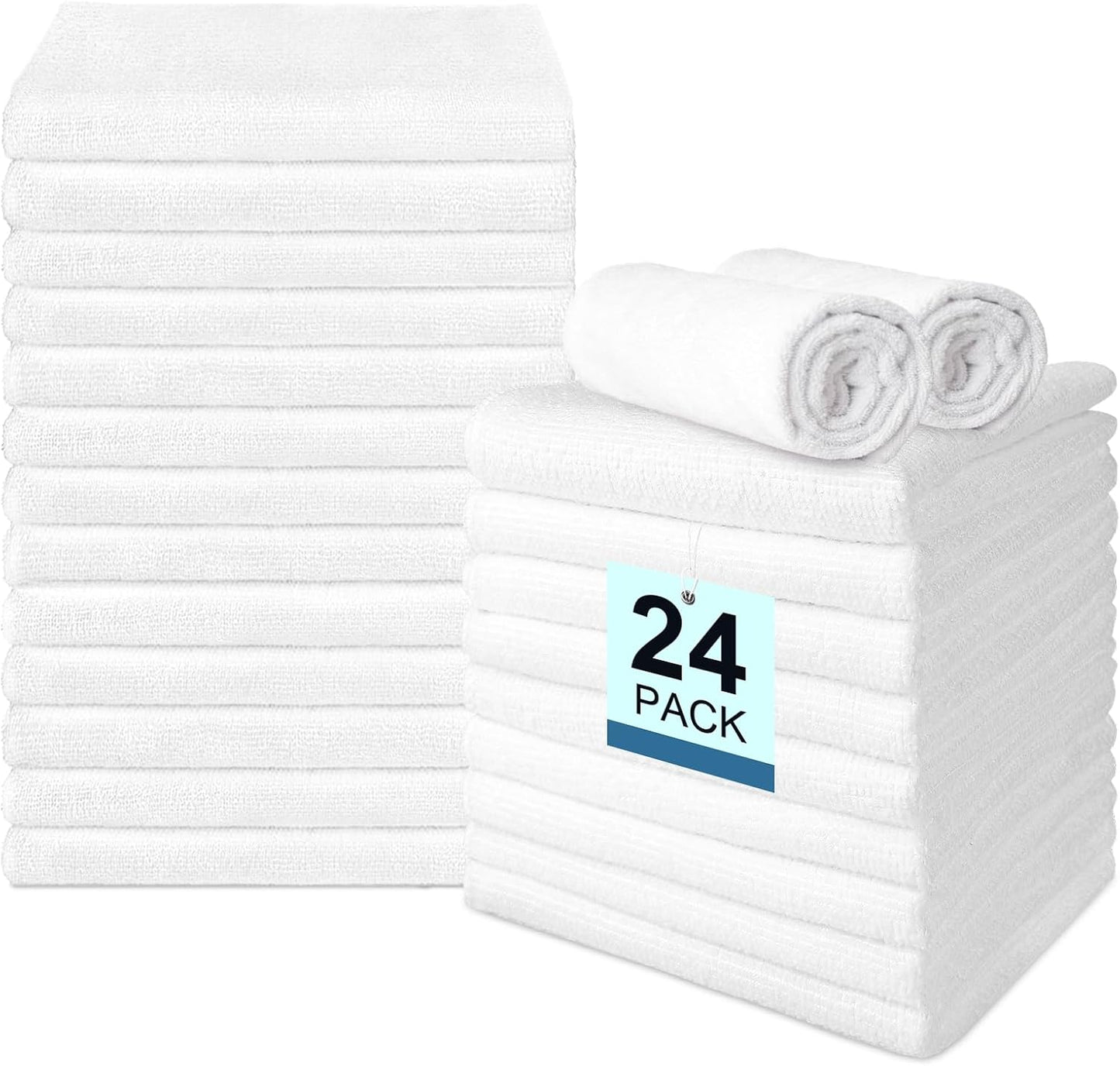 24 Pack Set 16x27 inch UNIMADE Hand Towels - Highly Absorbent and Quick Drying Microfiber Gym Towels, Premium Wash