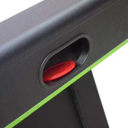 Hathaway Voyager 5 Ft Air Hockey Table for Home Game Room - with LED Scoring, High-Output Blower, Reinforced Legs, Strikers & Pucks - Black and Neon Green Finish