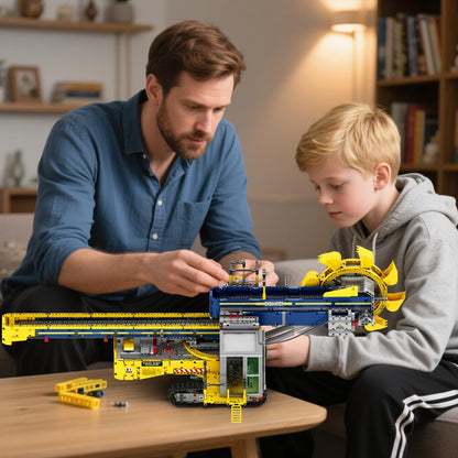 Reobrix Bucket Wheel Excavator Building Blocks Set 22017, Remote Control Construction Vehicle Model Kit for Adult, RC Technic Engineering Car Toys Gifts for Boys and Girls 14+, (3970 PCS)