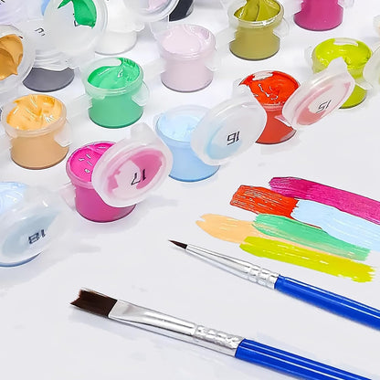 Mosaflare 6 Pack Painting by Numbers Kit for Beginner, Cocktail Adult Paint by Number Kits on Canvas, DIY Acrylic Oil Easy Paint by Number for Home Wall Decor 8X12 inch (Without Frame)