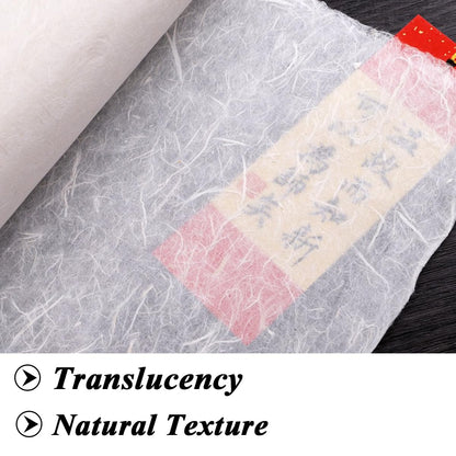 Acidea Natural Mulberry Paper Sheets, 50 Sheets 11.8 x 15.7inch Natural Fiber Rice Paper, Handmade Decoupage Paper Sheets, Art Tissue Washi Paper DIY Craft Origami for Kid Adult Gift Wrap Card Making
