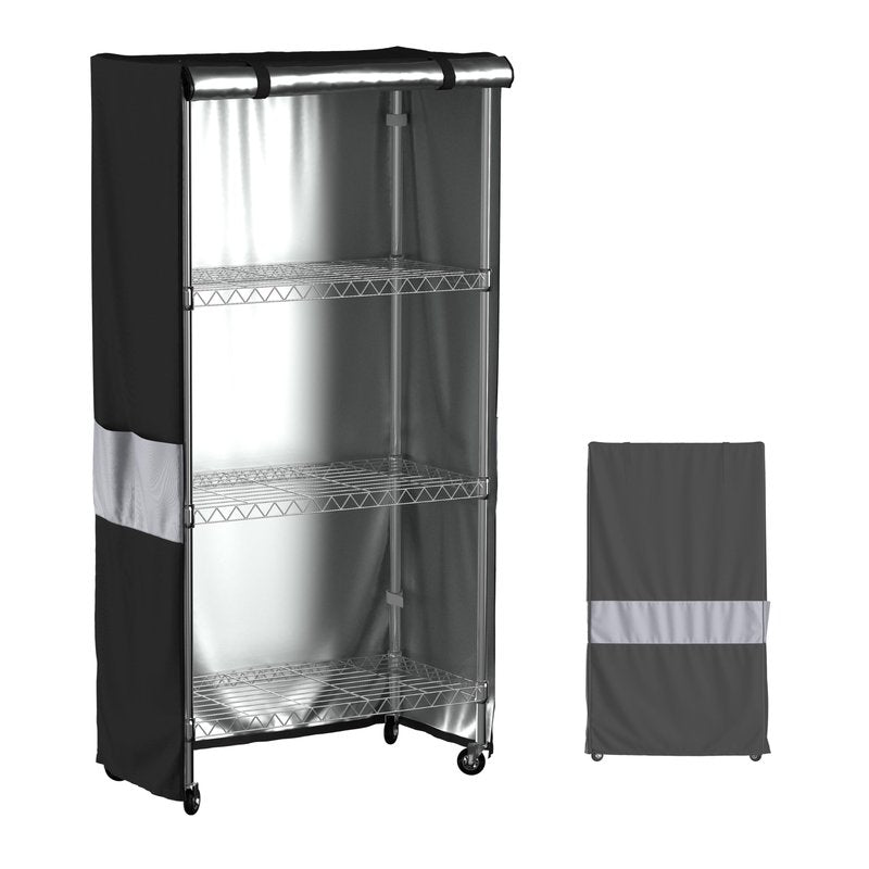 MOLLYAIR Wire Shelf Cover,600D Heavy Duty Waterproof Dustproof Standing Shelf Units Cover, Storage Rack Cover with Zipper for Metal Shelving (48" W x 18" D x 72" H)