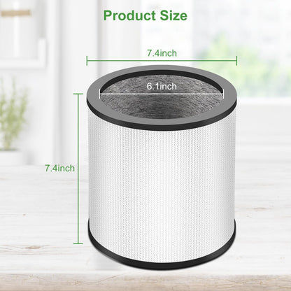 TP01 TP02 Replacement Filter 2 Pack for Dyson Pure Cool Link TP01, TP02, 360° True Filter, Black