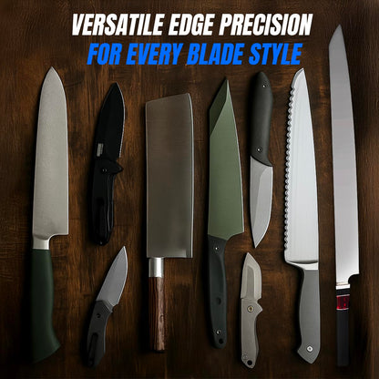 EDGE Pro 1 Professional Knife Sharpening System – Guided Knife Sharpener Kit with Adjustable Angles and Waterstones – Compact USA Made Sharpener for Kitchen, Camping, Hunting, and Fishing Knives