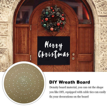 Gkesgm Six (6) Pack Christmas Wreath Boards with Cable Tie-Wrap（100 Pcs）| 7.87 Inch Wire Ties，Round 12.2",Easy to Use Wreath Frame,ZAO-005