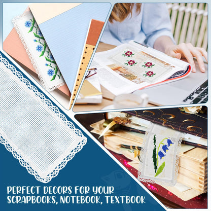 EXCEART Cross Stitch Bookmarks 10Pcs Blank Embroidery Bookmarks for DIY Sewing Crafts Lightweight Book Accessories for Students Readers