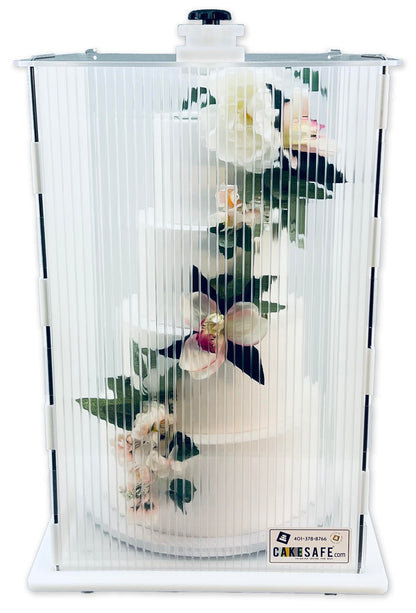 CAKESAFE Reusable Mini/Tall Cake Transporter, Clear Plastic Cake Carrier (14" W x 22" H)