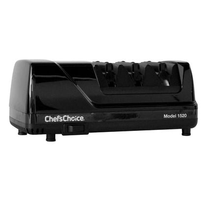 Chef’s Choice Professional Electric Knife Sharpeners AngleSelect for 15- and 20-Degree Straight-Edge and Serrated Knives with Diamond Abrasives & Precision Angle Control, 2-Stage, Black