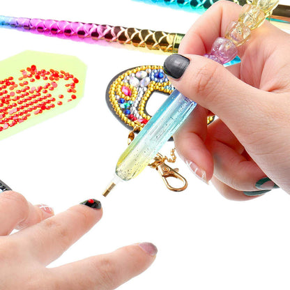 Ovelur 7 Piece Diamond Painting Accessories Pens with 5 Piece Diamond Painting Wax Storage, 5D Diamond Art Pens Tools for Adult Kids (Drill Pens)