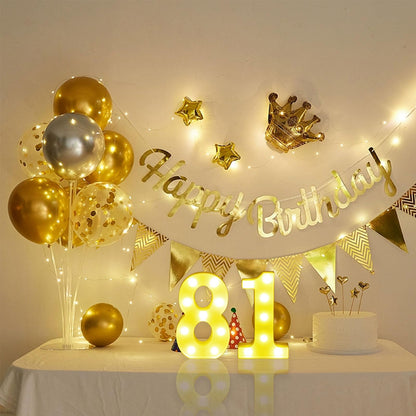 8.5" 18th 81st Birthday Decorative LED Light up Numbers, 2Pcs Marquee Number Sign for Night Birthday Party Decorations Anniversary Bar LED Sign Backdrop Wall Table Centerpieces