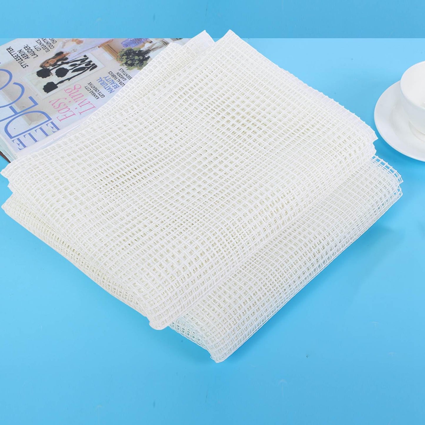 Kodrily Carpet Knitting Mesh Cloth, Blank Rug Hooking Mesh, Canvas Mesh Latch Hook Tool, Crocheting Tools for Household DIY Making (Mesh Cloth 150 x 100cm)