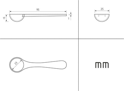 2.5g (5ml) Pack 5 1/2 Plastic Measuring Spoons of Mini Scoops for Protein Poweder, Baby Formula, Coffee, Protein