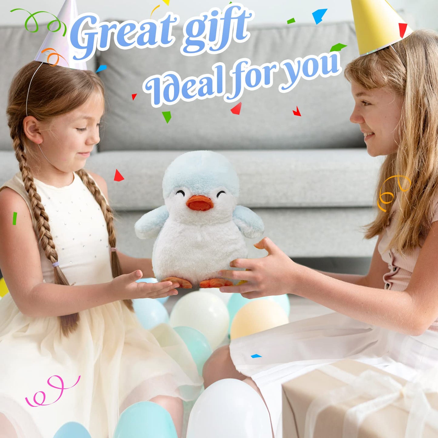 Glow Guards Light up Penguin Stuffed Animal Snuggle Soft Plush Toy with LED Night Lights Glow Birthday Children's Day for Toddler Kids, 12''