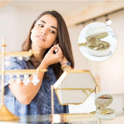 AUUTI Portable Ring Keychain Holder - White Jewelry Holder