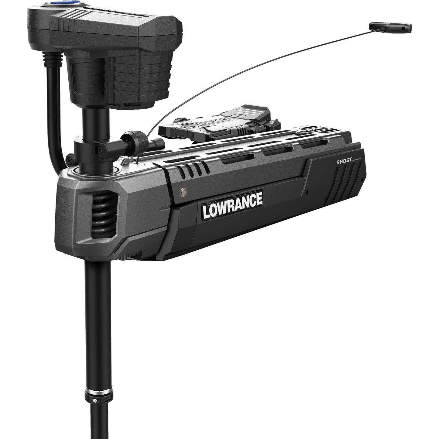 Lowrance Ghost - Freshwater Trolling Motor, 60" Shaft, Bow Mount, 97/120 lbs Thrust with Configurable Foot Pedal, TMR-1 Remote, HDI Sonar