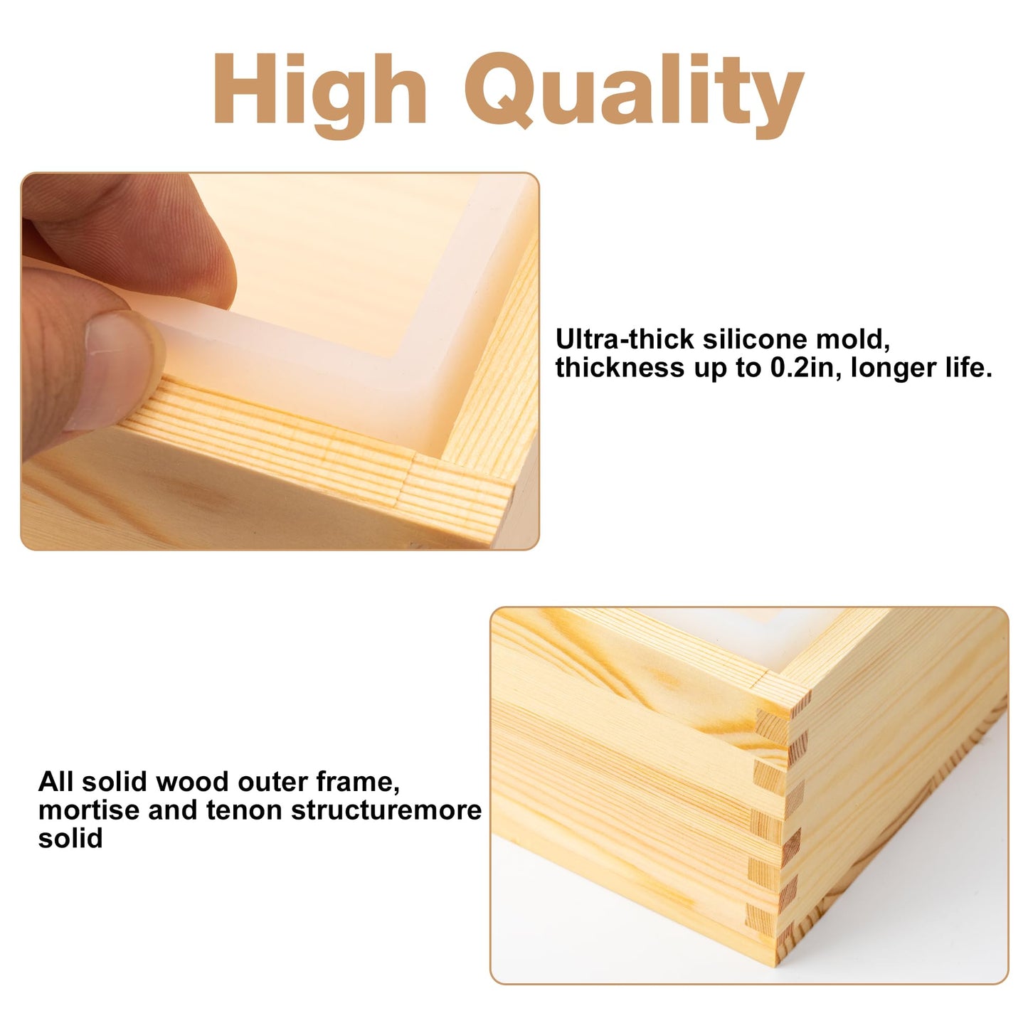 Homar Large Soap Molds- Square Silicone Soap Molds for Soap Making 8l 282oz 18lb DIY Handmade Soap Molds Making Kit