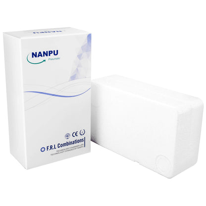 NANPU 1/2" NPT Air Dryer System - 5 Micron Particulate Filter, 0.5 Micron Coalescing Filter & Air Pressure Regulator, Water Trap Separator - Semi-Auto Drain,0-150 psi Gauge, Poly Bowl, Metal Bracket