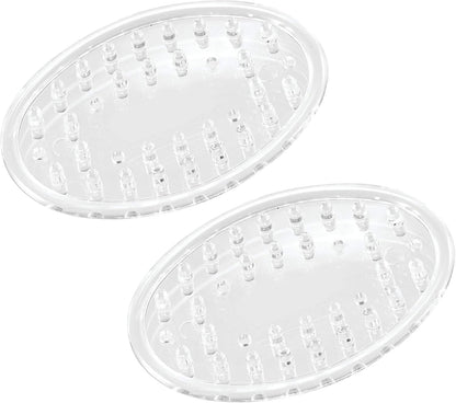 iDesign Clear Plastic Soap Saver Holder Tray for Bathroom, Shower, Kitchen, Set of 2
