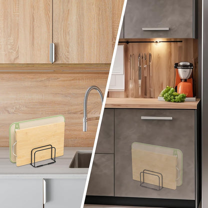 Cutting Board Holder Stand, Countertop Storage Rack, 6 x 6 x 3.9 in. Organizer for Baking Cookie Pan