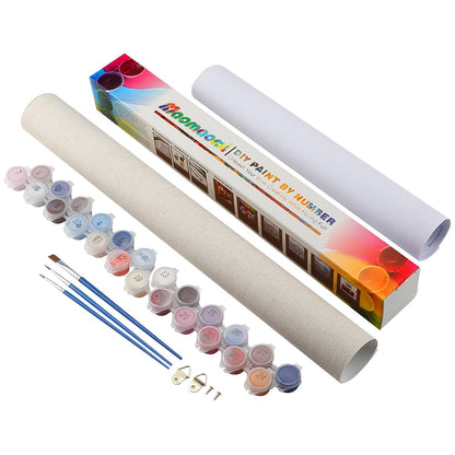 Maomaomi Paint by Numbers DIY Acrylic Painting Kit for Kids & Adults Beginner – 16" Wx20 L Color Dog Pattern