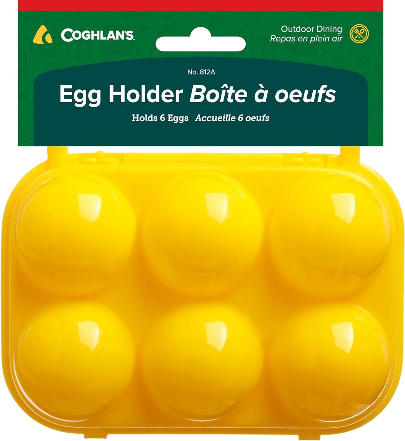 Coghlan's 6-Count Camping Egg Holder, Durable, Compact, Lightweight Storage Container for Outdoor Cooking