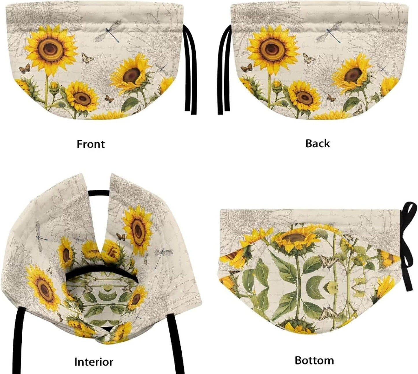Sunflower Tea Cozy, Insulated Dragonfly Teapot Warmer, Decorative Butterfly Cozy for Women