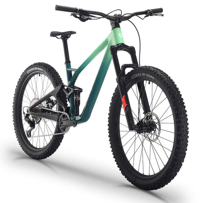 SAVADECK Carbon Fiber Soft Tail Mountain Bike All Terrain Suspension Off-Road Fox Front Fork and Adult Racing, Firepower Orange-M6100-12 Speed (Green, 29 * 19)