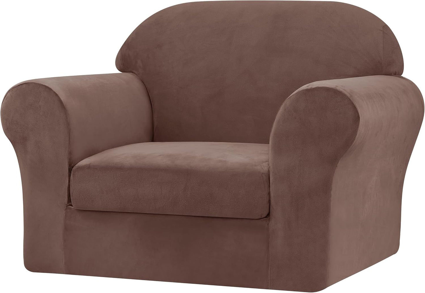 2 1 CHUN YI Piece Velvet Armchair Cover Couch Covers Cushion, Water Resistant Chair Slipcover with Arms, Non Slip High