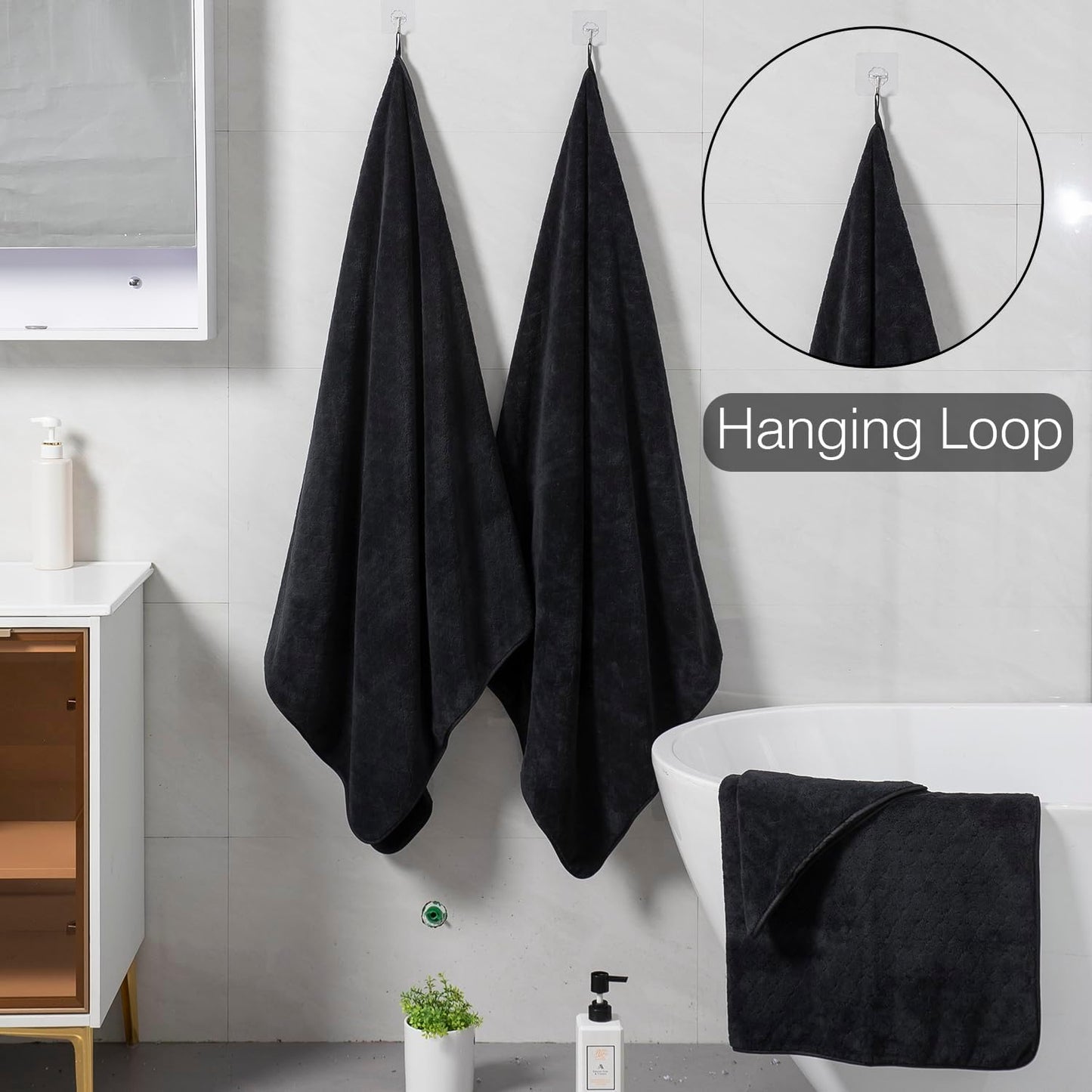Set 12 (4 Towels,4 Towels,4 100% Pack Luxury Bath Towels - Piece Large Bath Hand Washcloths), Microfiber,Extra