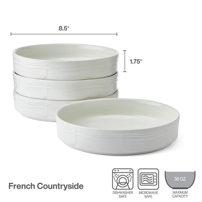 Mikasa French Countryside Pasta Dinner Bowls, Set of 4, 8.5 Inch