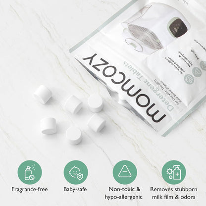 Momcozy Washing Block - 120 Detergent Tablets for KleanPal Pro Baby Bottle Washer