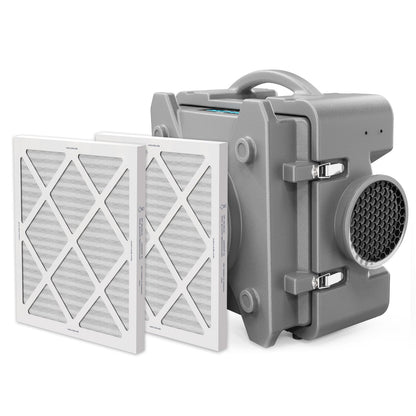 CADPXS Shield-550 Air Scrubber Grey and 2 Pack MERV-10 Filters Bundle
