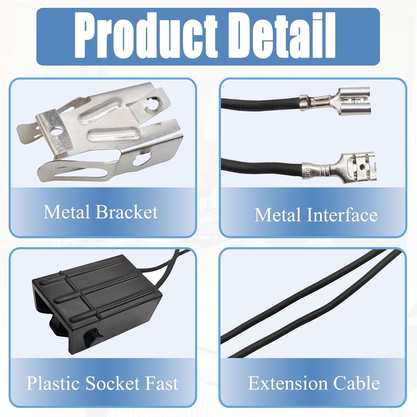 WB2X8228 2 Pack Element Receptacle and Wire Kit, Fits GE Electric Hotpoint Ranges and Cooktops