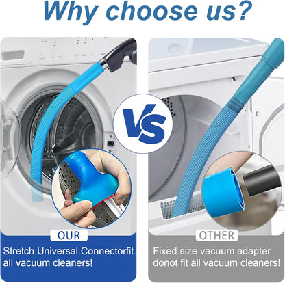 Upgraded Dryer Lint Vent Cleaner Kit - Flexible Vacuum Hose Attachment for Efficient Lint Removal | Universal Deep Cleaning Brush for Clogged Ducts
