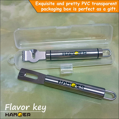 HAMOER Lemon Zester Grater Channel Knife Handheld for Bar Kitchen full Stainless Steel tool set