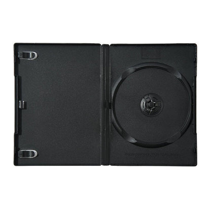 Maxtek 5 Pack Standard 14mm Black Signle Disc CD, DVD, Blu-Ray Disc Cases with Outter Clear Sleeve