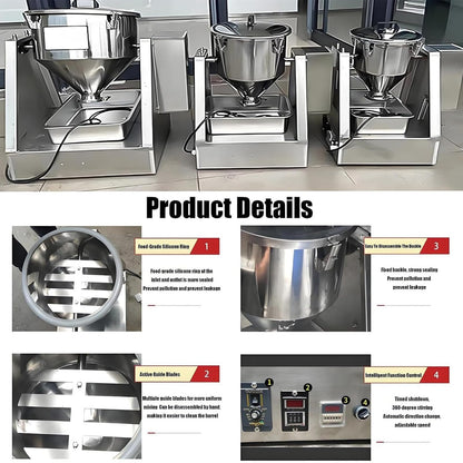 YDBMY 5L/10L/20L/40L Lab Dry Powder Mixer Mixing Machine Particle Blender Powder Mixer Granual Blender for Food Ch-emical Medical 10L