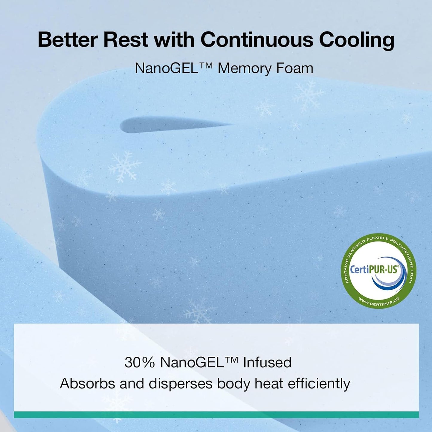 Novilla Bliss Twin XL Mattress - 10 Inch Green Tea Memory Foam for Refreshing Sleep | Cool-Touch Cover & Pain Relief