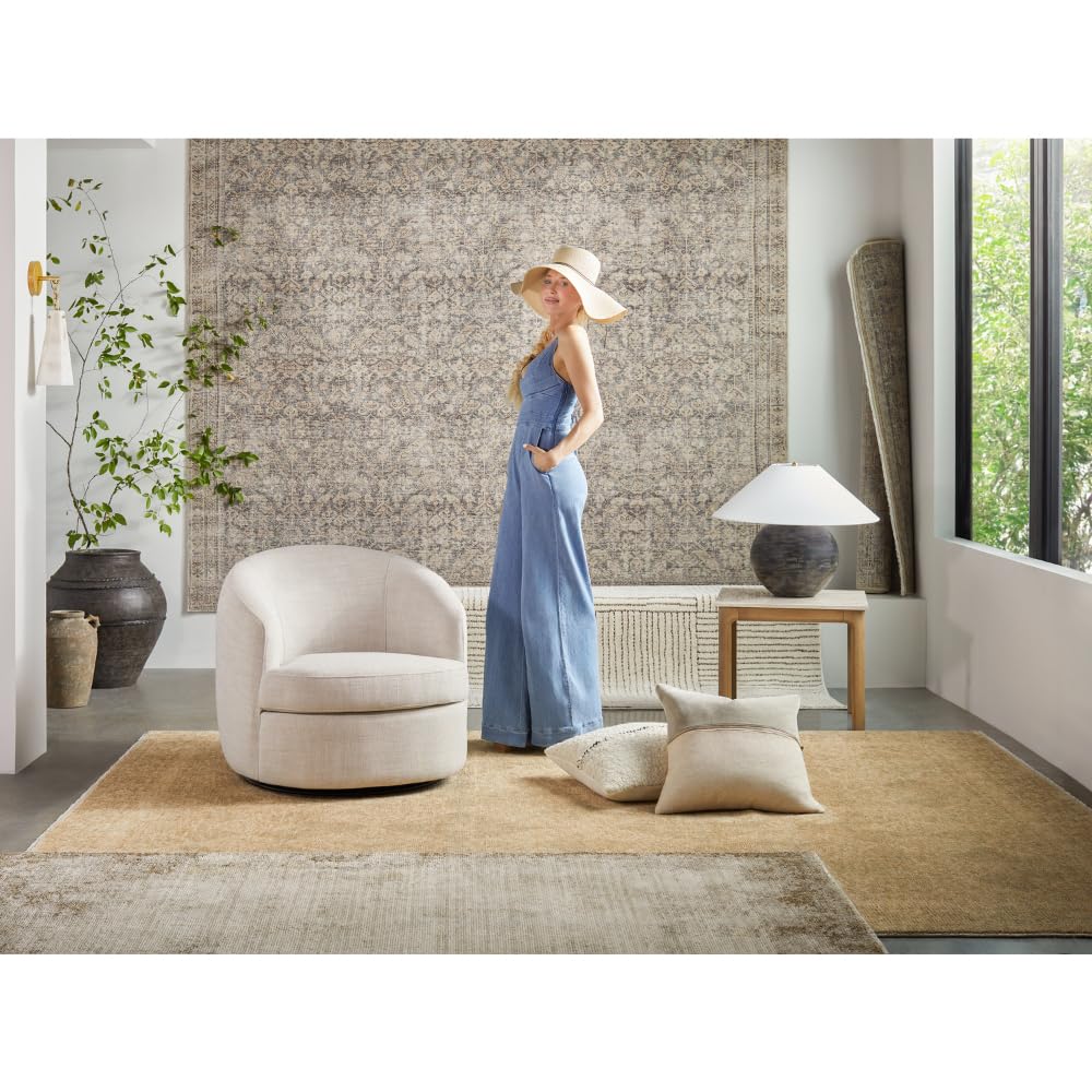 Livabliss x Galey Alix Luciana I Traditional Medallion Area Rug, 8'10" x 12' (9' x 12'), Taupe