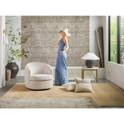 Livabliss x Galey Alix Luciana I Traditional Medallion Area Rug, 8'10" x 12' (9' x 12'), Taupe