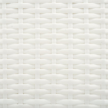 SAFAVIEH Outdoor - Torino Bistro Chair Set of 2 - White - Faux Wicker & Aluminum Frame - Bistro Side Chair Design - Ideal for Patio, Deck, Sunroom, Dining Area, 18" Seat Height (PAT7550C-SET2)