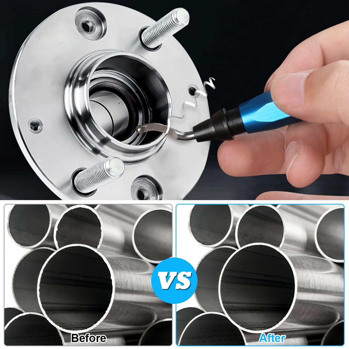 3D Print Deburring Tool Set with 11pc High Speed Steel Multipurpose Blades Removing Burr 5Pcs Needle File 1pc Micro Wire Cutter for 3D Printed Edges Metal Resin Copper Plastic PVC Pipes