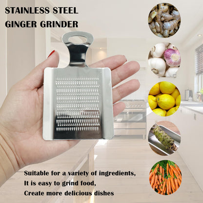4.3" x 3"Inch Stainless Steel Nutmeg Chocolate Ginger Peeler, Mini Kitchen Grater, Food Grade Spice, Garlic, Wasabi Grater for Baking Cooking Seasoning