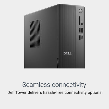 Dell Slim Desktop ECS1250 - Intel Core i3 14100 Processor, 8GB DDR5 RAM, 512GB SSD, WiFi 6, Intel UHD Graphics 730, Windows 11 Home, Onsite Service - Black