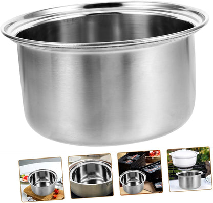 Ciieeo Small Hot Pot Liner, Stainless Steel Cookware Rice Maker Pan, Nonstick Cookware Rice Inner Tank, Rice Cooker
