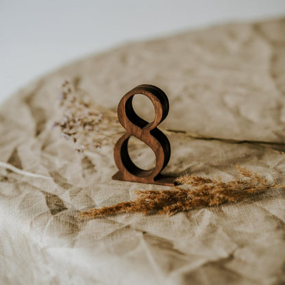 Wooden Wedding Table Numbers 1-10, Rustic Table Number Signs for Reception, Party, Banquet, Event Centerpieces, Self-Standing Wood Numbers with Base, Elegant Décor for Restaurant or Bridal Shower